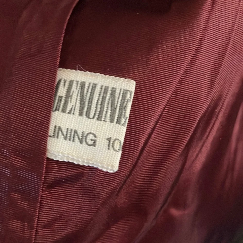 Vintage Burgundy Leather Button Up Jacket with Removable Winter Lining - Picture 11 of 14